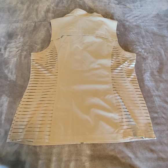 Chico's Cream Light Weight Vest - Picture 3 of 3
